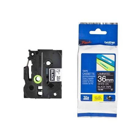 Taśma Brother TZE-365 36mm x 8m biały/czarny