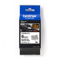 Taśma Brother TZE-FX211 6mm x 8m czarny/biały
