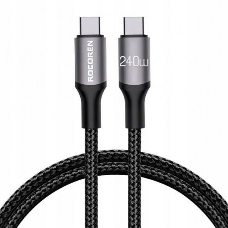 Kabel USB-C do USB-C Rocoren Retro PD 240W 1m