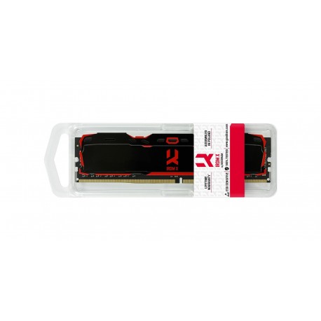 GOODRAM DDR4 8GB PC4-25600 (3200MHz) 16-20-20 IRDM X BLACK 1024x8 GOODRAM DDR4 8GB PC4-25600 (3200MHz) 16-20-20 IRDM X BLACK 1024x8
