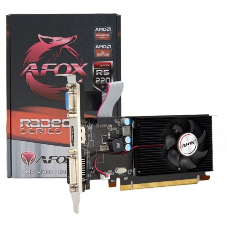 AFOX RADEON R5 220 1GB DDR3 64BIT DVI HDMI VGA LP AFR5220-1024D3L5 AFOX RADEON R5 220 1GB DDR3 64BIT DVI HDMI VGA LP AFR5220-1024D3L5
