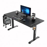 ULTRADESK Biurko dla gracza MOMENTUM - Black, 152,5x70 cm, 75,5 cm, z podkładką pod mysz XXL