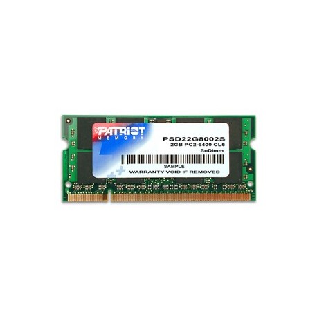 Pamięć Patriot Memory Signature PSD22G8002S DDR2 SO-DIMM 1 x 2 GB 800 MHz CL6