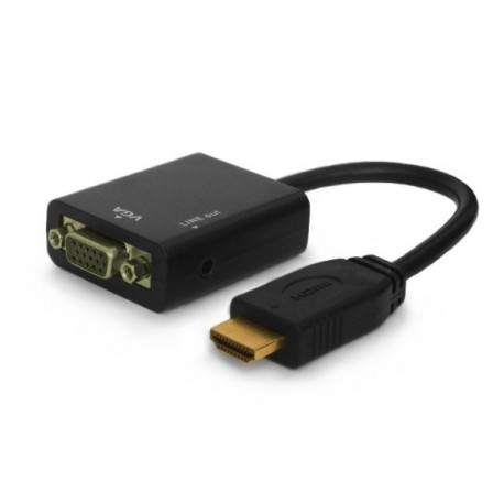 Adapter SAVIO cl-23 HDMI M - D-Sub VGA F 0,20m kolor czarny