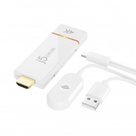 Nadajnik i odbiornik audio/video bezprzewodowy j5create ScreenCast 4K Wireless Display Adapter kolor biały JVAW76-N