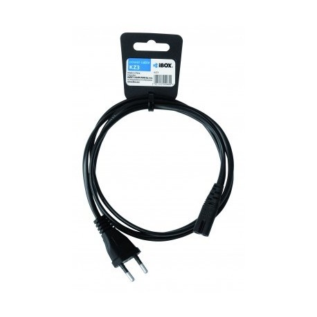 Kabel IBOX EURO 2-PIN AUDIO-RTV VDE IKZ3 Euro / Euro 2-Pin / IEC 320 C7 - Schuko 1,5m kolor czarny