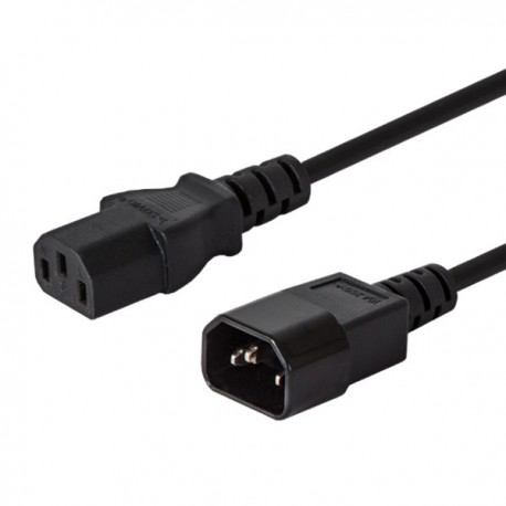 Kabel SAVIO CL-99 C14 / IEC C14 / IEC 320 C14 M - C13 F 1,2m kolor czarny