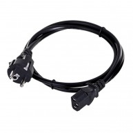 Kabel SAVIO CL-89 C13 / IEC C13 / IEC 320 C13 - Schuko M 1,2m kolor czarny