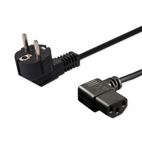 Kabel SAVIO CL-116 C13 / IEC C13 / IEC 320 C13 M - Schuko M 1,8m kolor czarny