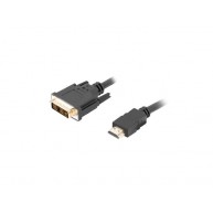 Kabel Lanberg CA-HDDV-10CC-0018-BK HDMI M - DVI-D 18+1 M 1,8m kolor czarny