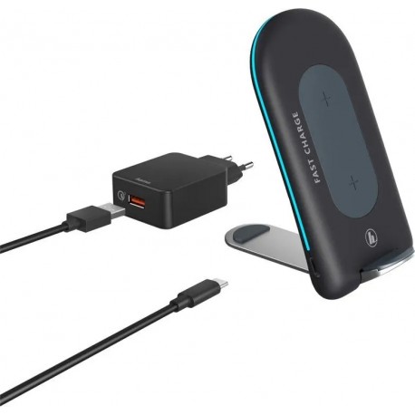 Ładowarka indukcyjna Hama Qi-FC 15S + ładowarka USB-C