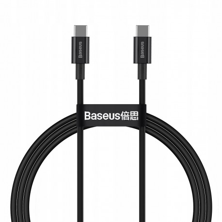 Kabel USB-C do USB-C Baseus Superior 100W 1m czarny