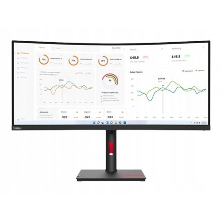 Monitor Lenovo ThinkVision T34w-30 LED 34" Wide