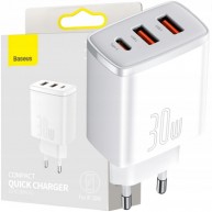 Ładowarka Baseus Compact Quick Charger 30W biała