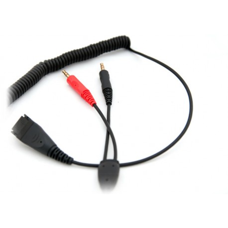 Kabel do słuchawek Axtel QD/2 x 3,5 mm jack