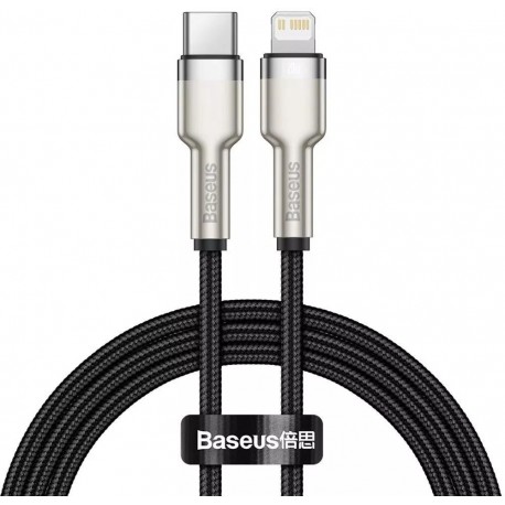 Kabel USB-C do Lightning Baseus Cafule 2m (czarny)