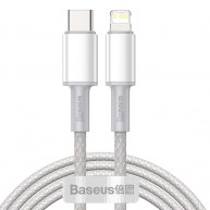 Kabel USB-C do Lightning Baseus Cafule 2m biały