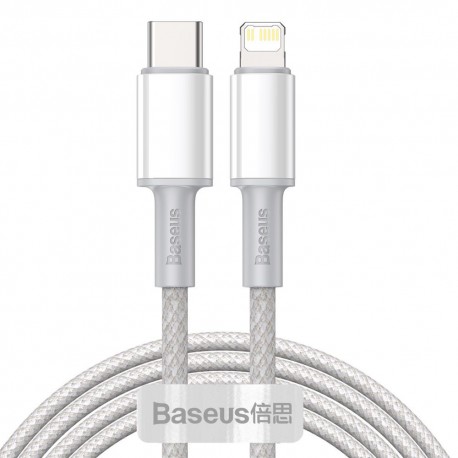 Kabel USB-C do Lightning Baseus Cafule 2m biały